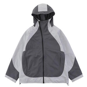 Custom <b>Half</b> <b>Zip</b> Elastic Cuff Sport Windbreaker <b>Jacket</b> for <b>Men</b> - Product Image 3