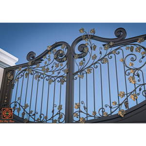 KHP High Quality Wrought Iron Driveway <b>Gates</b> Made In Vietnam Customizalbe Size And Color For Popular Garden <b>Trellis</b>. - Product Image 2