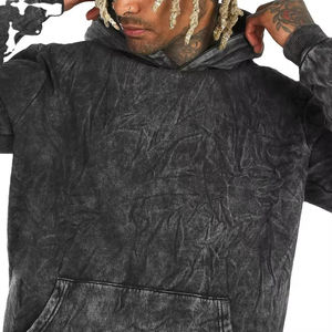 Pull à capuche pour hommes lavé à l'acide Basics Cotton Blended New Style Pattern Hoodies Custom Made OEM Wholesale Supply Process Impex - Product Image 4