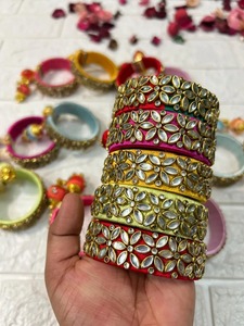 กำไลไหมเปิดได้ mehendi โปรดปรานของขวัญคืนแต่งงานของขวัญงานปาร์ตี้ dholki ของขวัญสำหรับ mehendi แจกฟรีกำไลข้อมือ kundan - Product Image 6