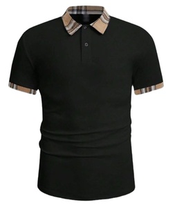 Col personnalisé vierge uni pour chemise homme, impression par transfert thermique de logo personnalisé, 100 % coton tricoté pour chemises - Product Image 4