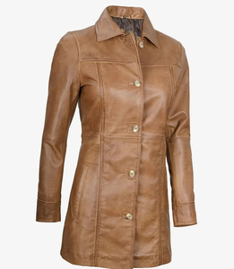 Nuevos Abrigos de Cuero Genuino de Último Diseño para Mujer, Abrigo Transpirable de Primera Calidad, Chaquetas de Moda de Cuero para Mujer - Product Image 4