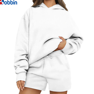 Custom Women Plain hoodie Sweatshirt and <b>Shorts</b> tracksuits Sets Casual Plus Size Unisex Hoodies & Sweatshirts and <b>Short</b> Sets - Product Image 6