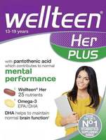 Wellteen Him Her Multivitamínico para Adolescentes, Niños y Niñas, Tabletas de Bienestar Diario, Certificado CE, Sabor Neutro, Hecho en el Reino Unido, Precio Reducido
