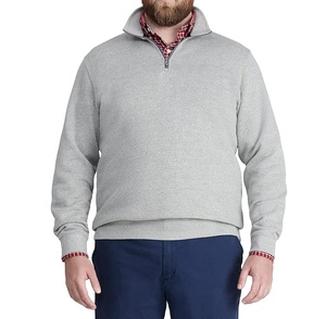 Nueva Llegada Sudadera de Forro Polar para Hombre, de Manga Larga, con Media Cremallera, Lisa, 100% Algodón, para Invierno y Uso Casual - Product Image 3