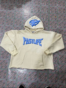 Sweat-shirts à capuche unisexes en coton épais avec logo personnalisé, impression en relief de haute qualité, taille surdimensionnée - Product Image 2