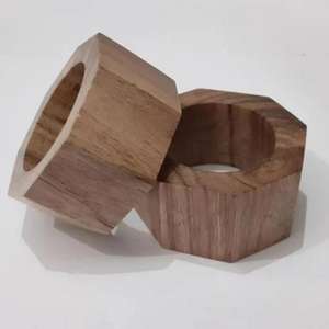 Rond de serviette en bois durable fabriqué à la main à partir de matériaux durables, choix parfait pour les restaurants écologiques, les fêtes et les rassemblements - Product Image 3