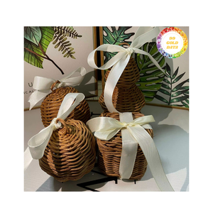 Adornos navideños de ratán hechos a mano decorativos de primera calidad, decoración de árbol de vacaciones Natural ecológica de Vietnam - Product Image 2
