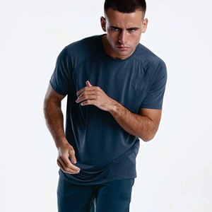 Fabricant de vêtements vente en gros personnalisé 240g 100% coton vierge goutte épaule t-shirt grande taille hommes t-shirts - Product Image 5