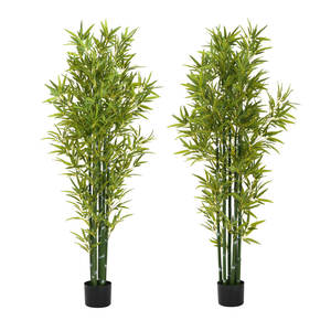 Set 2 72 \ "Real Touch Árboles de bambú artificiales Verde natural para exteriores Seda de plástico para Navidad Acción de Gracias Pascua - Product Image 1