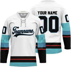 เสื้อฮ็อกกี้น้ำแข็งเสื้อเจอร์ซีย์ยอดนิยมทนทานเสื้อฮ็อกกี้น้ำแข็งแห้งเร็วระเหิดแบบเต็ม - Product Image 5