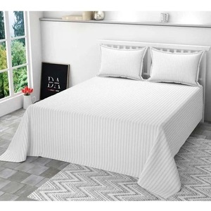 Sang Trọng Trắng Bông Bedsheet Cho Vua Kích Thước Giường Hiện Đại Phong Cách Cao Trên Nhu Cầu Thoáng Khí Mềm Mại Hàng Ngày Thoải Mái Giá Tốt Nhất - Product Image 1