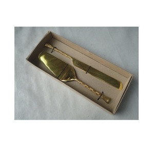 Couverts à manche en bois marbré et couteau à gâteau en acier inoxydable décor de table outils pour gâteau de fête d'anniversaire de mariage - Product Image 6