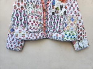 Bohème Kantha Patchwork veste matelassée cousue à la main artisanat indien traditionnel confortable coton remplissage tissé tissage - Product Image 5