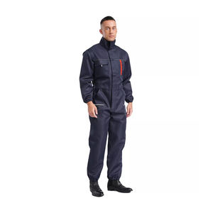 2024 nuevo conjunto de uniforme de trabajo de algodón y poliéster transpirable a prueba de agua y manga larga reflectante ligero para hombre - Product Image 5