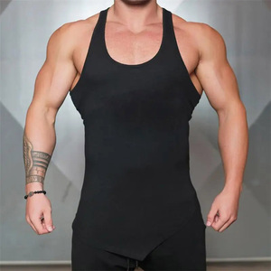 Conçu sur mesure hommes XL Gym entraînement débardeur séchage rapide Spandex Fitness Singulet à capuche solide décontracté Muscle Fit tricoté lavé - Product Image 4