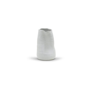 CUB6506WT - แจกันทรงสี่เหลี่ยมสีขาว - สูง 6.1 นิ้ว - Product Image 1