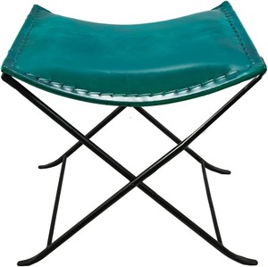 Butler Melton Leather Tabouret Hunting Camping Chair Leisure Folding Stool Living Room Handmade Folding Stool - Product Image 4