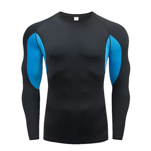 Vêtements de compression pour hommes, manches longues, sous-vêtement de base et legging de compression avec panneau imprimé par sublimation, tenue de sport pour hommes - Product Image 4
