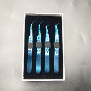 ชุดแหนบถอนขนตาสแตนเลสชุดพลาสม่าสีฟ้าเพื่อการดูแลส่วนบุคคลที่ยั่งยืนโลโก้แบบกำหนดเอง - Product Image 3