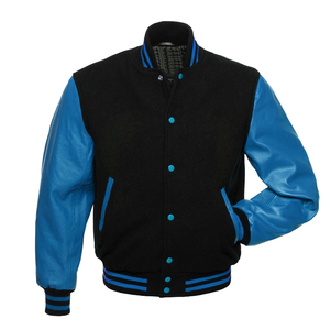 Chaqueta Letterman de Nueva Llegada con Mangas de Cuero Genuino, Diseño Acolchado, Chaqueta Universitaria de Béisbol de Lana de Alta Calidad para Mujer - Product Image 2