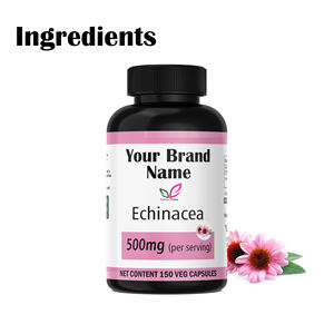 Cápsulas de equinácea 500mg 150 Count Suplemento herbal Etiqueta privada OEM ODM Soporte inmunológico Bienestar Cápsulas DE SALUD diaria - Product Image 4