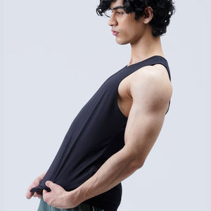 Hot Selling Custom Printed Tank Top Men Heavy Weight Polyester/Cotton Blend Anti-Pilling <b>Square</b> Collar Casual Vintage Washed - Product Image 2