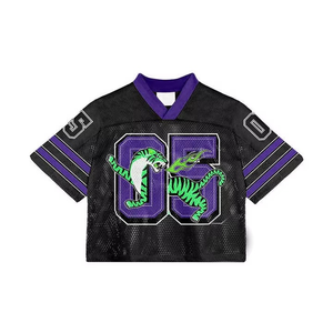 Camiseta de Fútbol Americano de Manga Corta de Malla al por Mayor, Uniforme de Fútbol Americano 100% Poliéster, Camiseta de Malla para Mujer - Product Image 1