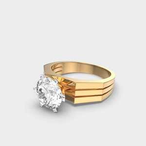 Bague de fiançailles en diamant taillé rond de 2.00 carats en argent sterling 925 pour mari - Product Image 3