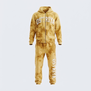 <b>Top</b> Manufacturer High Quality Hot Selling Full Sleeves Hooded <b>Zipper</b> Front Letter Casual Wear Quick Dry Men's Fashion Tracksuit - Product Image 1