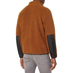 Custom Made Canvas <b>Fleece</b> <b>Jacket</b> Zipper Stand Collar Streetwear Style Full Sleeves Breathable Front Logo Printing Winter Hooded - Product Image 5