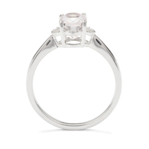 Bague en Kunzite Glacée avec Zircon Blanc en Argent Sterling 1,68 ct - Product Image 3