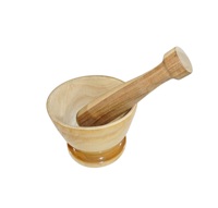 Ensemble de mortier et pilons en bois d'olive Antique, ail, poivre, herbe, épices, moulin à granulés en bois, machine à Guacamole pour vente chaude