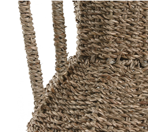 Vase en jonc de mer tressé à la main écologique avec poignées, vase décoratif naturel fait main pour les acheteurs en gros - Product Image 3