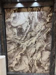 Alfombra Moderna Adiva, Rectangular, Jacquard, Hecha a Máquina, de Polipropileno, Yute y Poliéster, Tejida, de Pelo Alto, Gruesa, Resistente a las Manchas, Abstracta - Product Image 2