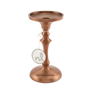 Portavelas de pilar de Metal de lujo Chapado en cobre para la decoración del hogar y la boda centro de mesa Pilar de vela alto - Product Image 6