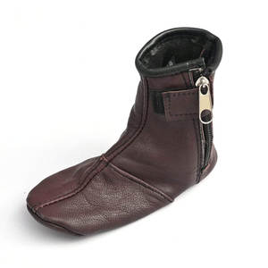 Calcetines de cuero genuino puro ligeros y cómodos hechos profesionalmente con cremallera Precio al por mayor - Product Image 2