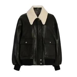 Chaqueta de lona de cuero genuino para hombre con cuello vuelto abrigo grueso ajuste holgado impermeable y transpirable otoño invierno nuevo - Product Image 6