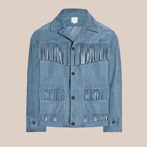 Vintage Fringe Style Leather Cowboy <b>Jacket</b> for Everyday Western Fashion Quality Finish and Strong Durable Material Design - Product Image 5