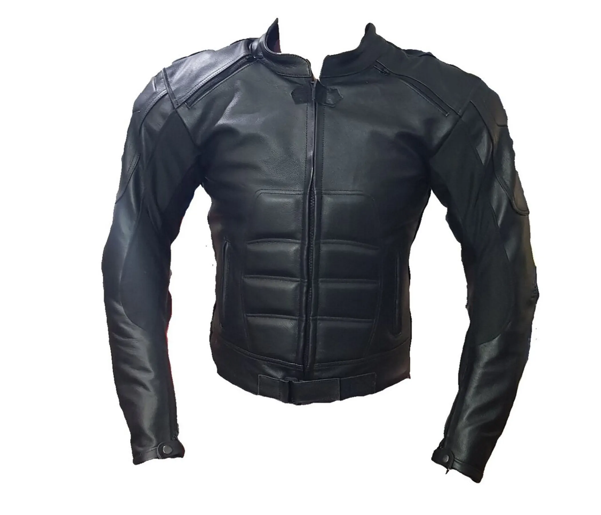 Bat Man Style Jaquetas de couro masculinas elegantes moto jaquetas Zipper encerramento Sports Wear jaqueta da motocicleta para homens