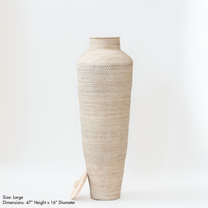 Vase de sol en rotin tissé à la main avec couvercle Fabriqué au Vietnam Matériau écologique pour la décoration intérieure et la décoration de la vaisselle Vente en gros - Product Image 5