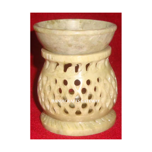 Wholesaler And Direct Exporter Natural Soapstone Carving Aroma <b>Oil</b> Burner <b>Lamps</b> For Home Decoration Aand Thanksgiving Gift - Product Image 1
