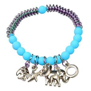 Beadside Blue Rhodium Plated Charm Bracelet 1400316 Modelo Accesorio de moda - Product Image 1