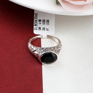925 Sterling Silver IGI Certified <b>Black</b> <b>Onyx</b> Trendy Unisex Handmade Wedding Engagement Party Jewelry for Wholesale - Product Image 5