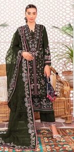 Nuovo abito da <span class=keywords><strong>donna</strong></span> con ricamo in Georgette in Pakistani con fondo in <span class=keywords><strong>viscosa</strong></span> interno e ricamo a rete Duppata - Product Image 3