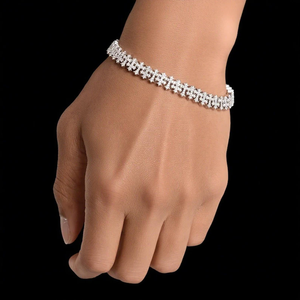 Bracelet de luxe en argent 925 avec croix sertie de diamants en moissanite VVS, bijoux tendance hip-hop - Product Image 2