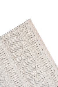 Alfombra tejida a máquina de macramé en crema, venta al por mayor, calidad Premium, bajo MOQ, piel de micropoliéster hecha en Turquía - Product Image 5