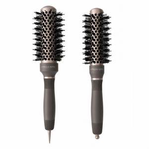 Ceramic Ionic Round <b>Brush</b> for Salon Styling-Nano Technology Custom Logo Wooden Handle with Nylon <b>Bristles</b> - Product Image 1