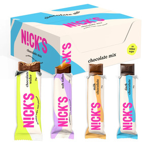 NICKS Chocolate <b>Mix</b> <b>Box</b> Keto Snack Bars No Added Sugar - Product Image 1