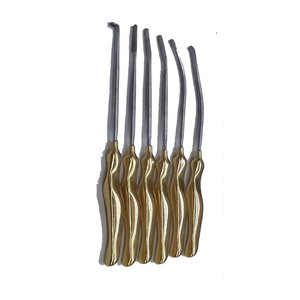 Ensemble de 6 instruments de dissection manuels de qualité supérieure pour chirurgie plastique, lifting du visage, endoscopie, lifting des sourcils, acier inoxydable allemand - Product Image 2